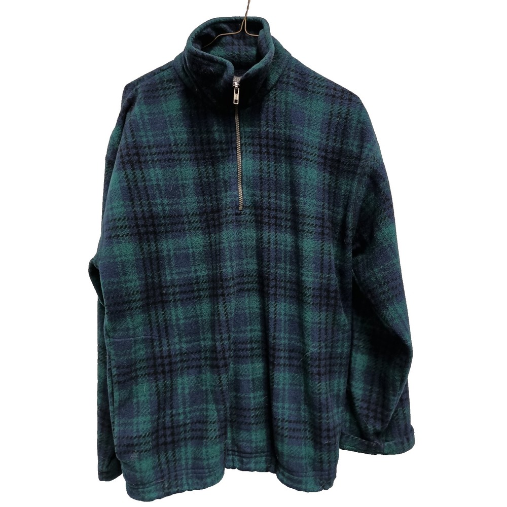 VTG Y2K Golf Classics By Munsingwear Mens Jacket Medium Plaid Fleece Outdoor